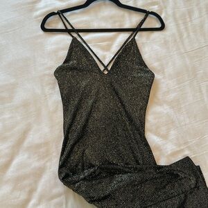 Elegant Black and Gold Women's Dress